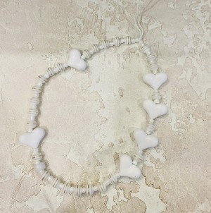 Шнурок для телефона брелок женский украшение браслет на руку (белый)