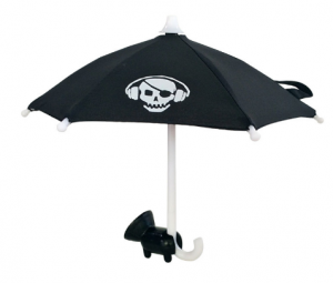 Защитный зонт для крепления сотового телефона (черный, белая ручка)