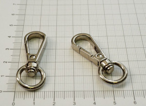 Карабин для сумки. Никель 11 мм