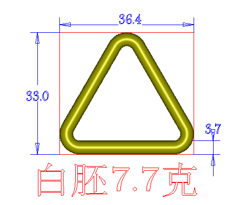 Треугольник. Никель 30х3.7 мм