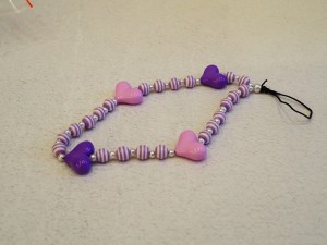 Шнурок для телефона брелок женский украшение браслет на руку (фиолетовый)