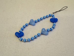 Шнурок для телефона брелок женский украшение браслет на руку (синий)