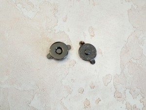 Магнитная кнопка 14 мм. Черный никель полированный