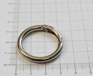 Кольцо карабин для сумки 25 мм. Никель роллинг