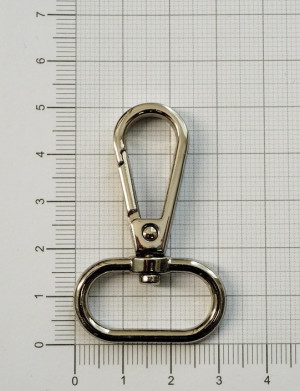 Карабин для сумки. Никель 25 мм